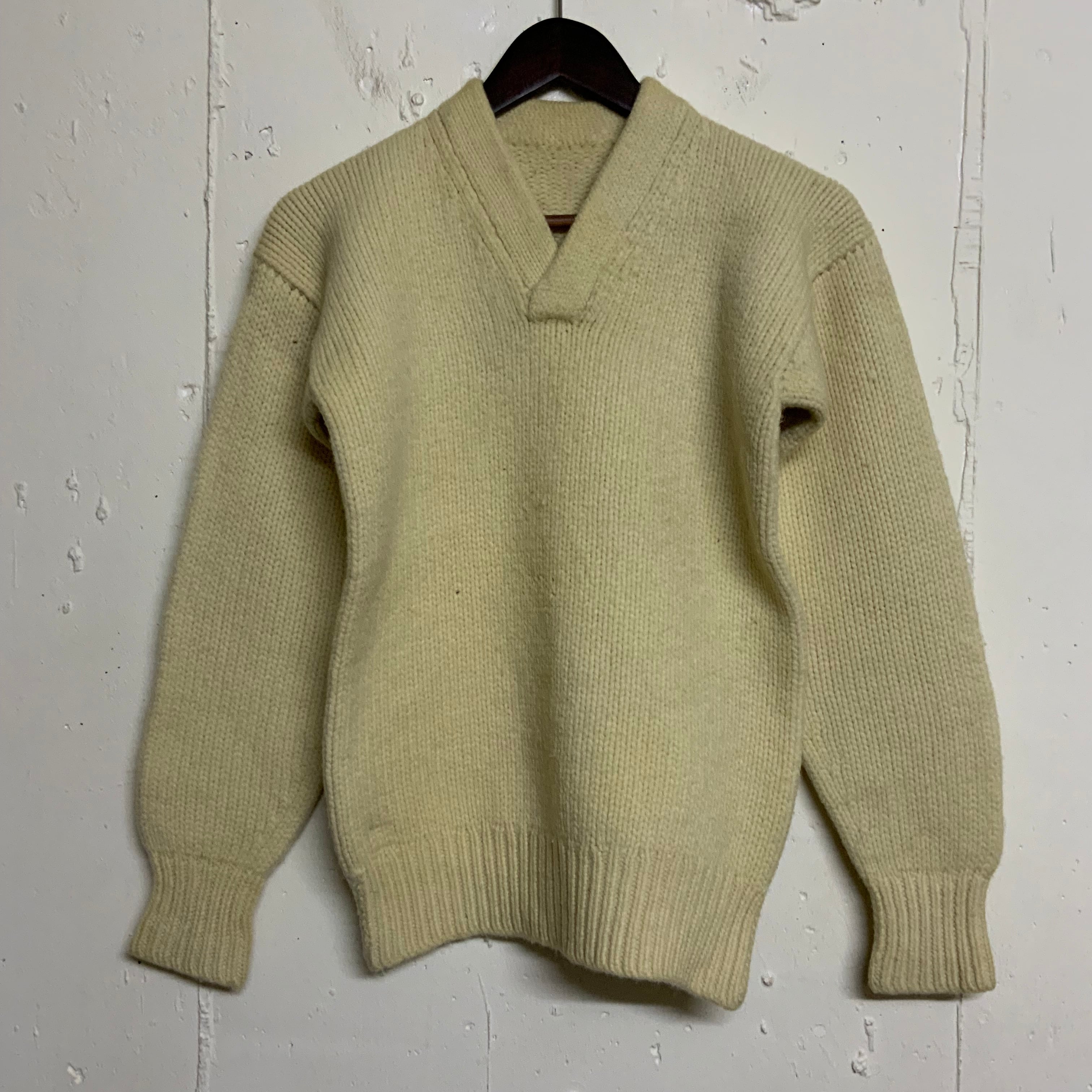 USA製 30年代 30s SPALOING スポルティング 無地 ウール ニット USA製 30年代 30s SPALOING スポルティング 無地 ウール ニット