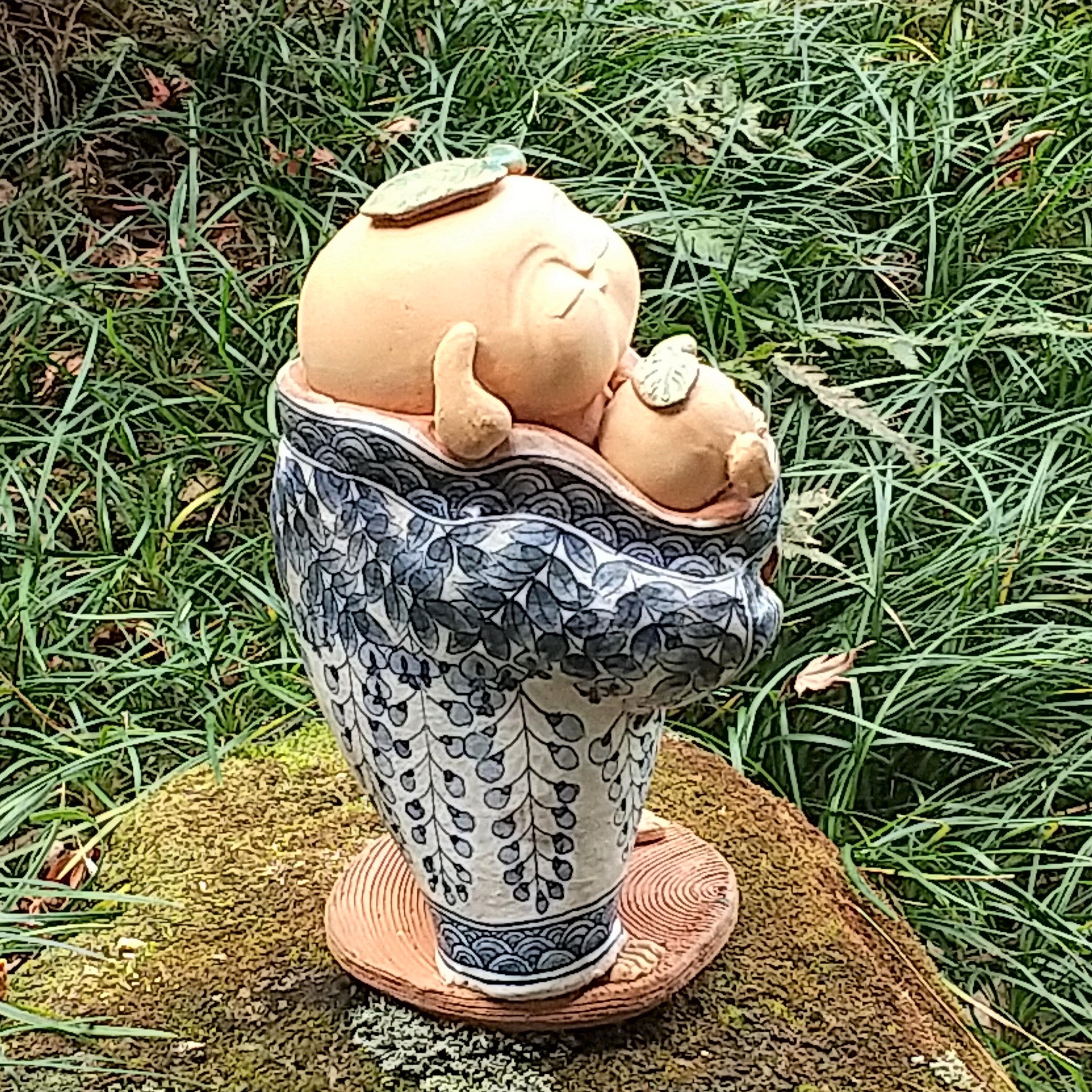 かやごもり窯 童子染付 親子 | 有田焼作家の作品が買えるお店