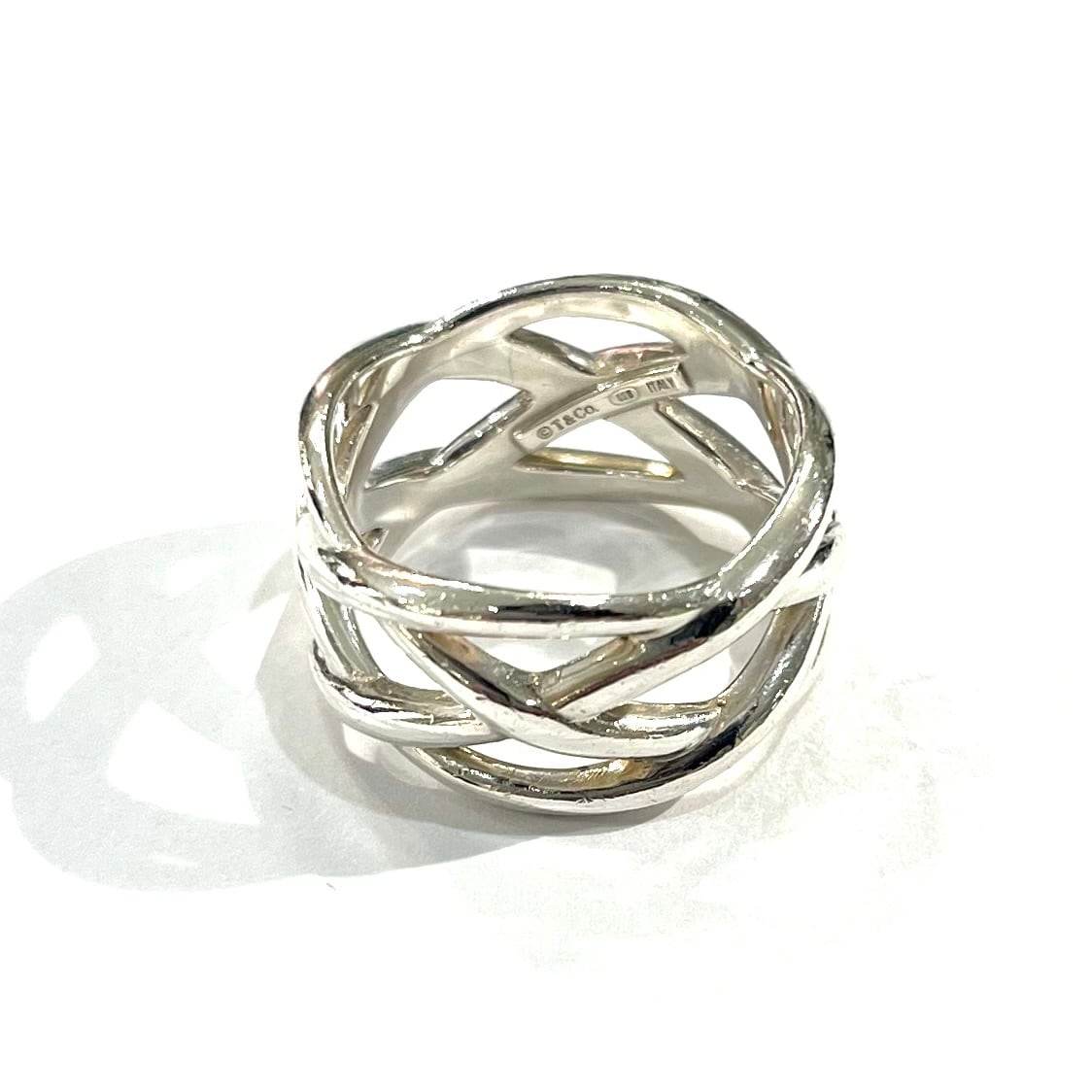 希少サイズ【TIFFANY&CO】【19号】2602 名品ケルティック 編み込み