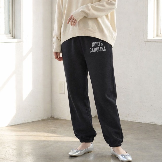 スウェットパンツ レディース メンズ ユニセックス 綿100% 肉厚 裏毛 洗い加工 ジョガーパンツ リラックス チャコールグレー
