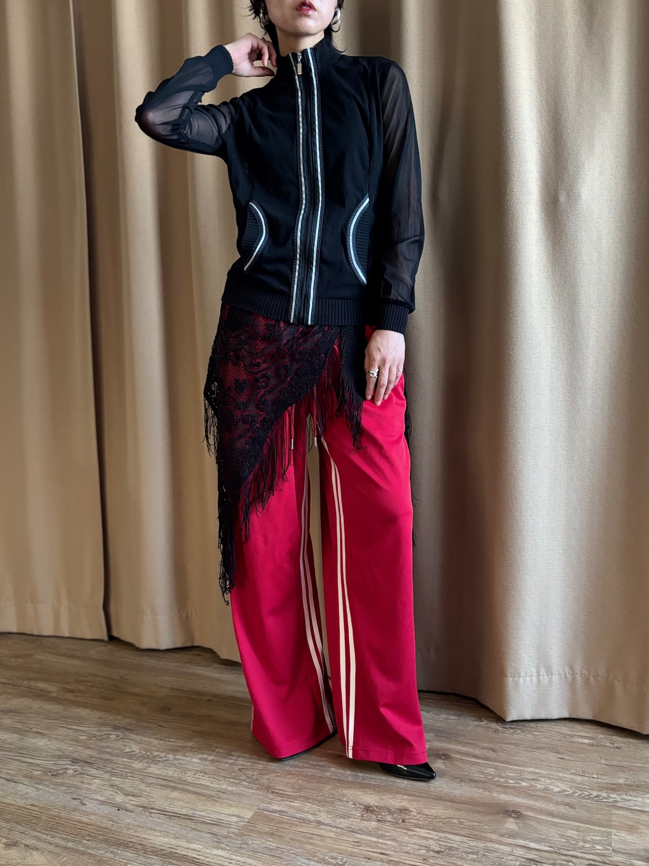 sporty mode sheer light jacket-5244-5