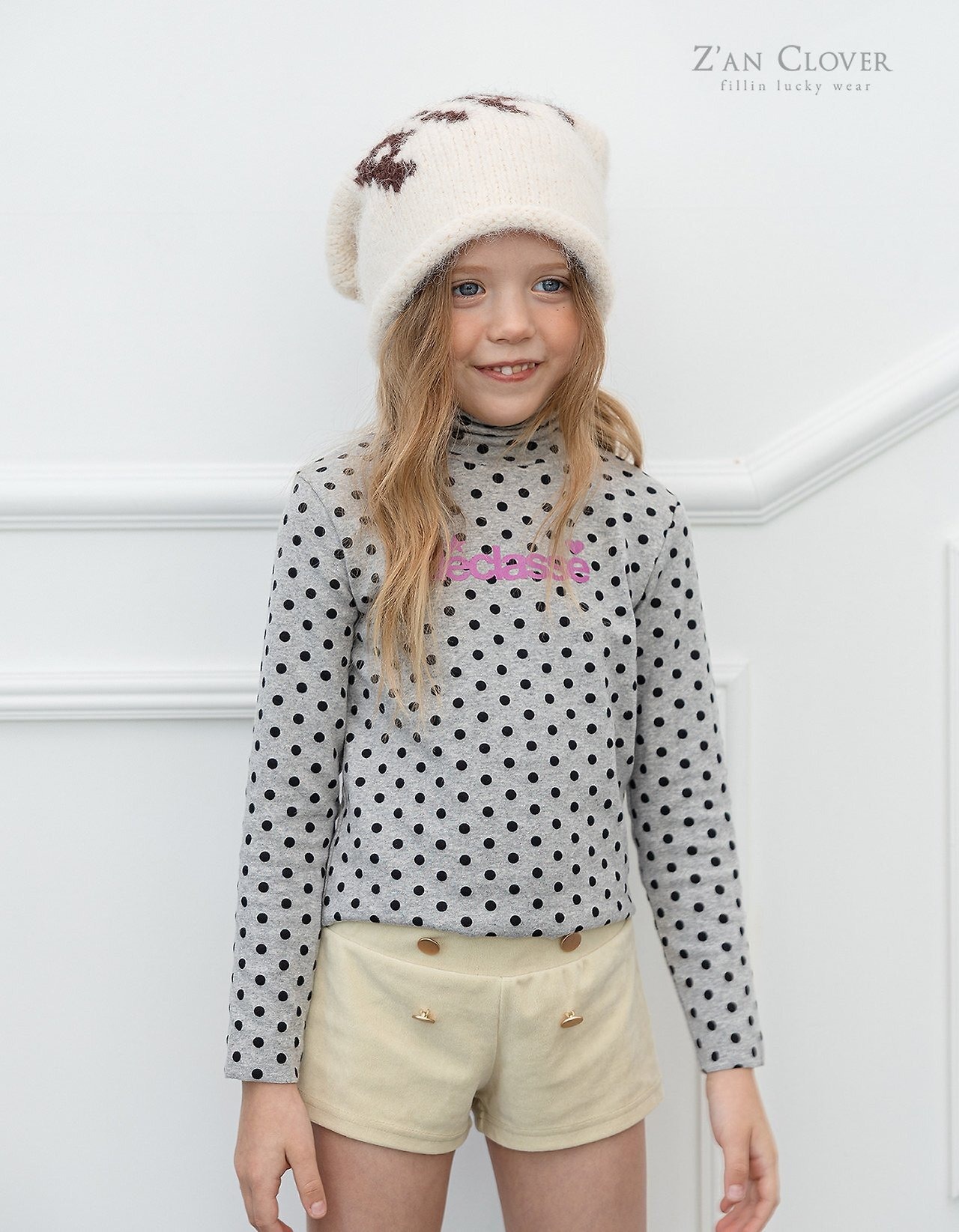 ZAN CLOVER［取寄］dot high neck tee 26winter