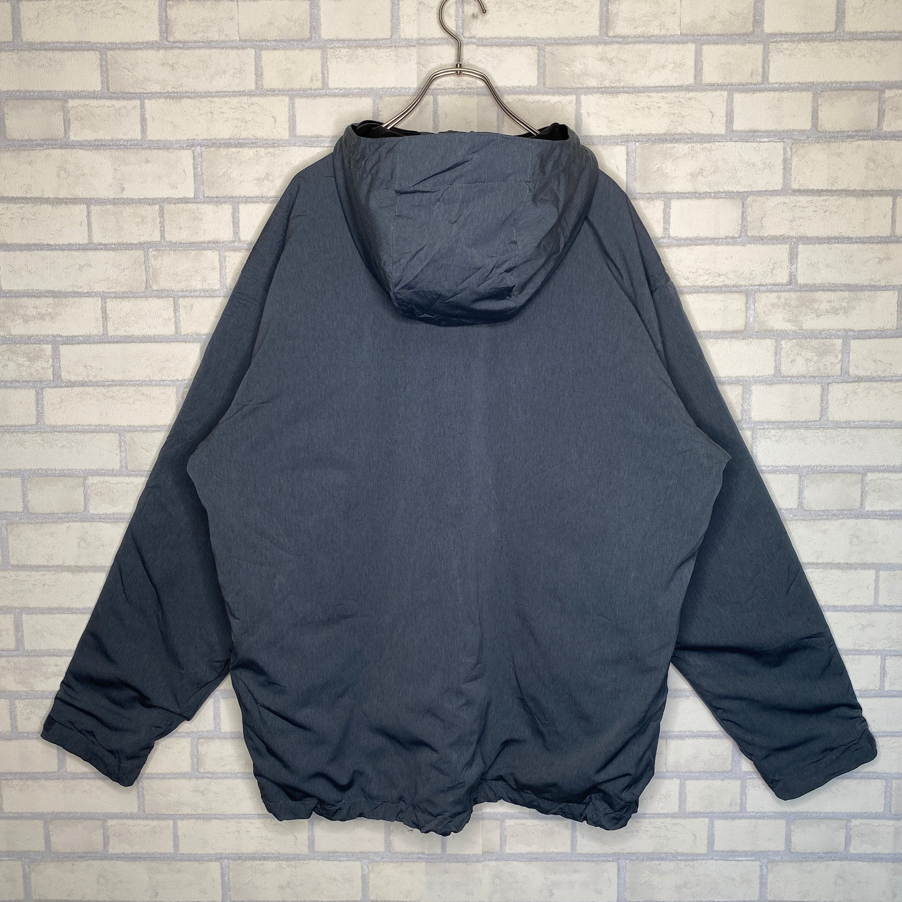 Columbia マウンテンパーカー XL グレー ワンポイント刺繍 ジップ 