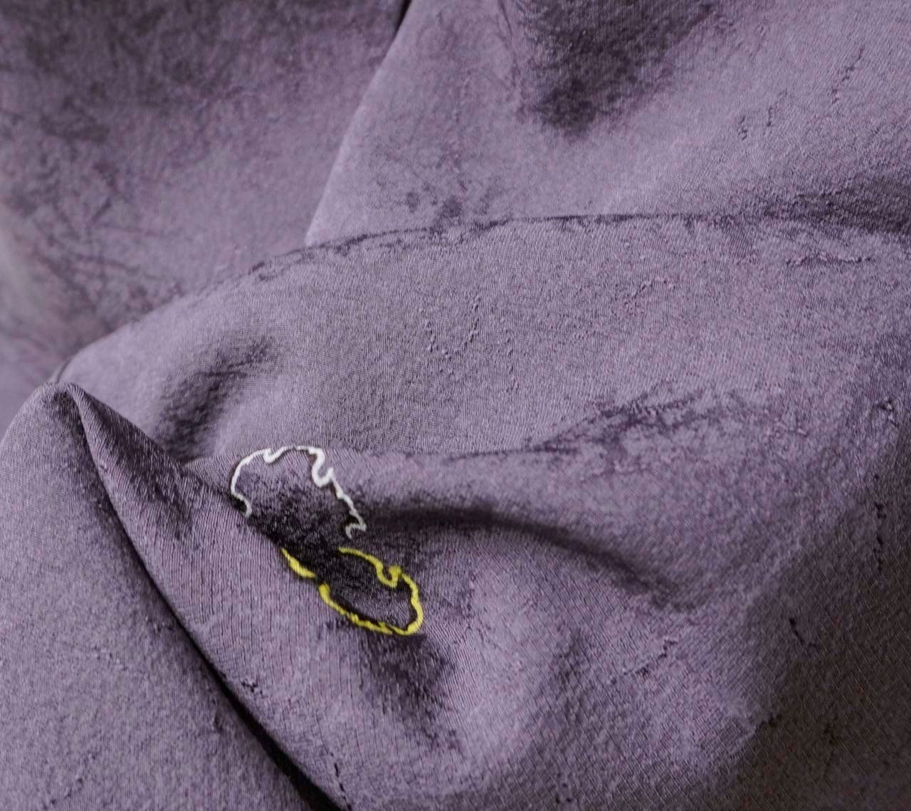 袷】紫系色 破れ雪輪文 付下げ | 大山キモノ・ちぇらうなぼるた