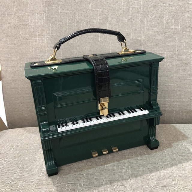 ガーリー系 ピアノ型小型ハンドバッグ 4カラー