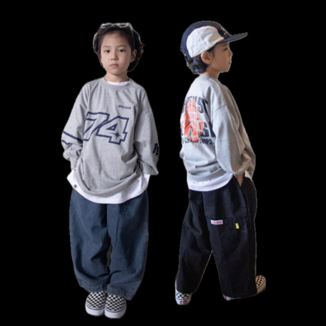 【即納】one pocket denim pants/120-170size