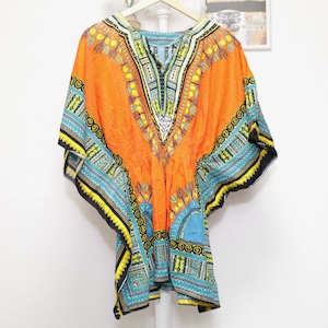 Ethnic Pattern Shirt Orange