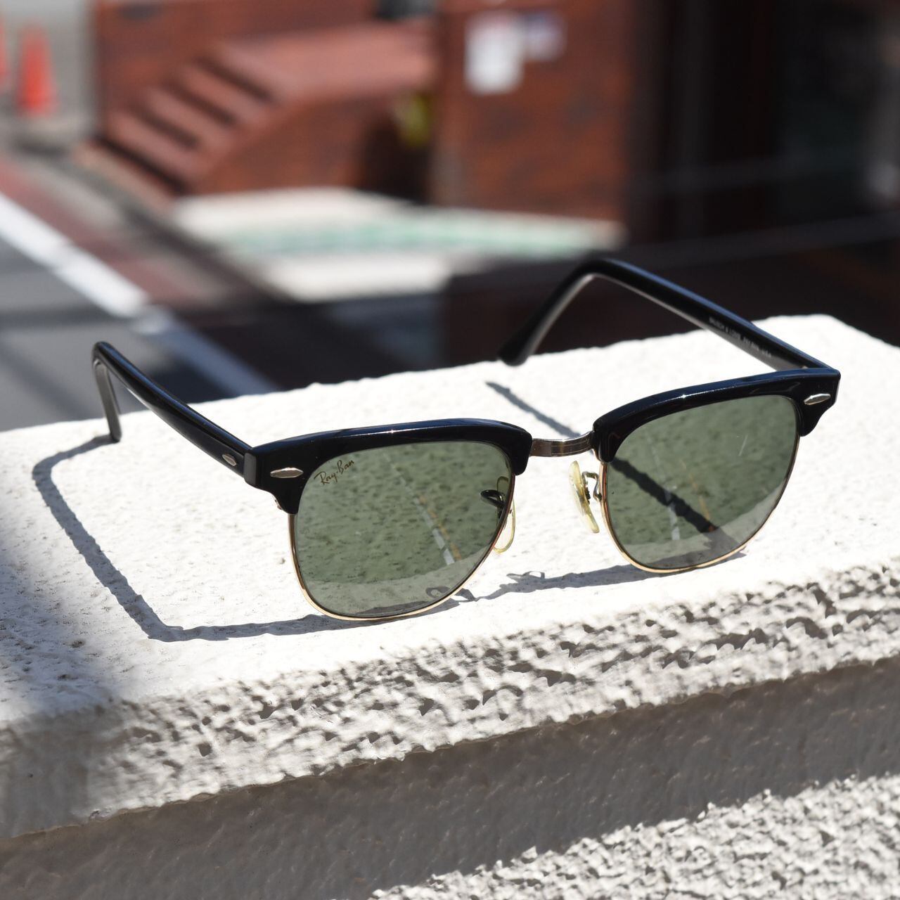 90s USA Vintage》Ray-Ban Clubmaster / ブラック / Bausch & Lomb製