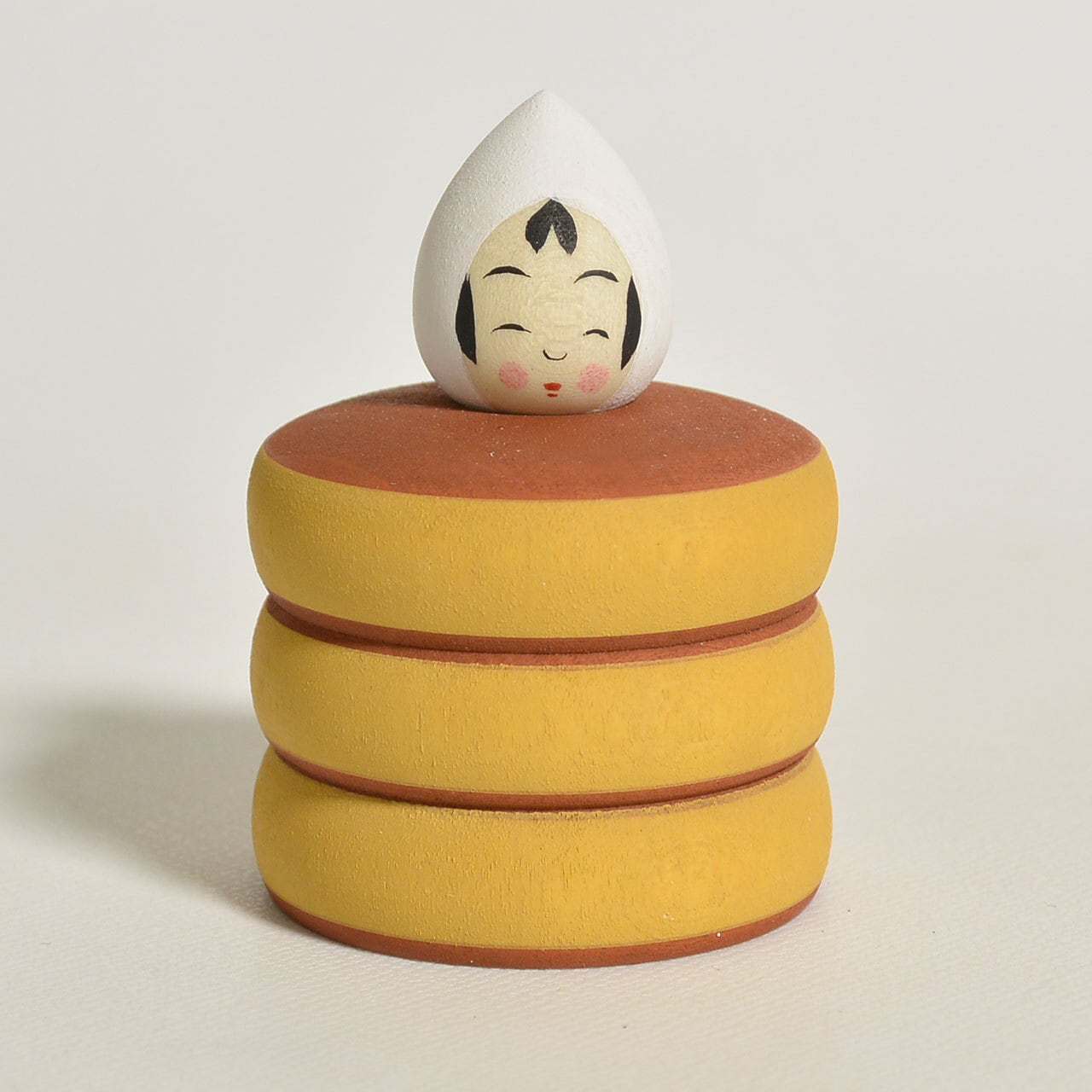 パンケーキちゃんこけし 約1.5寸 約4.5cm 鈴木明 工人（作並系）#2317