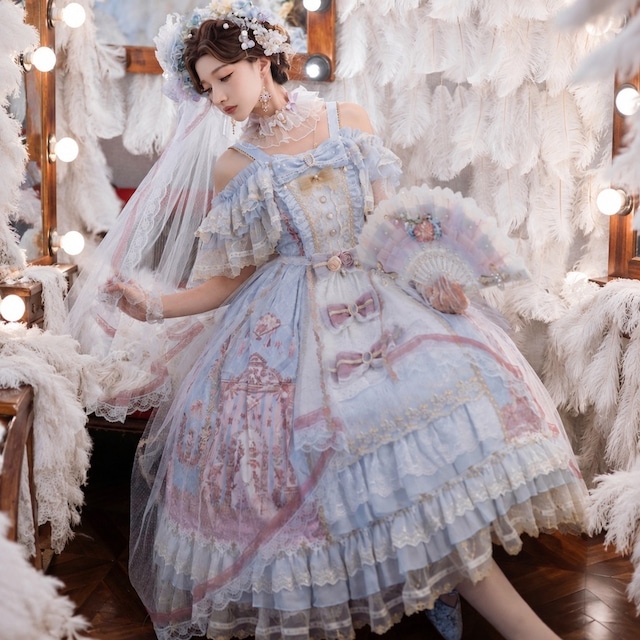 花園の夢を纏う レースとリボンの姫ロリプリンセスドレス