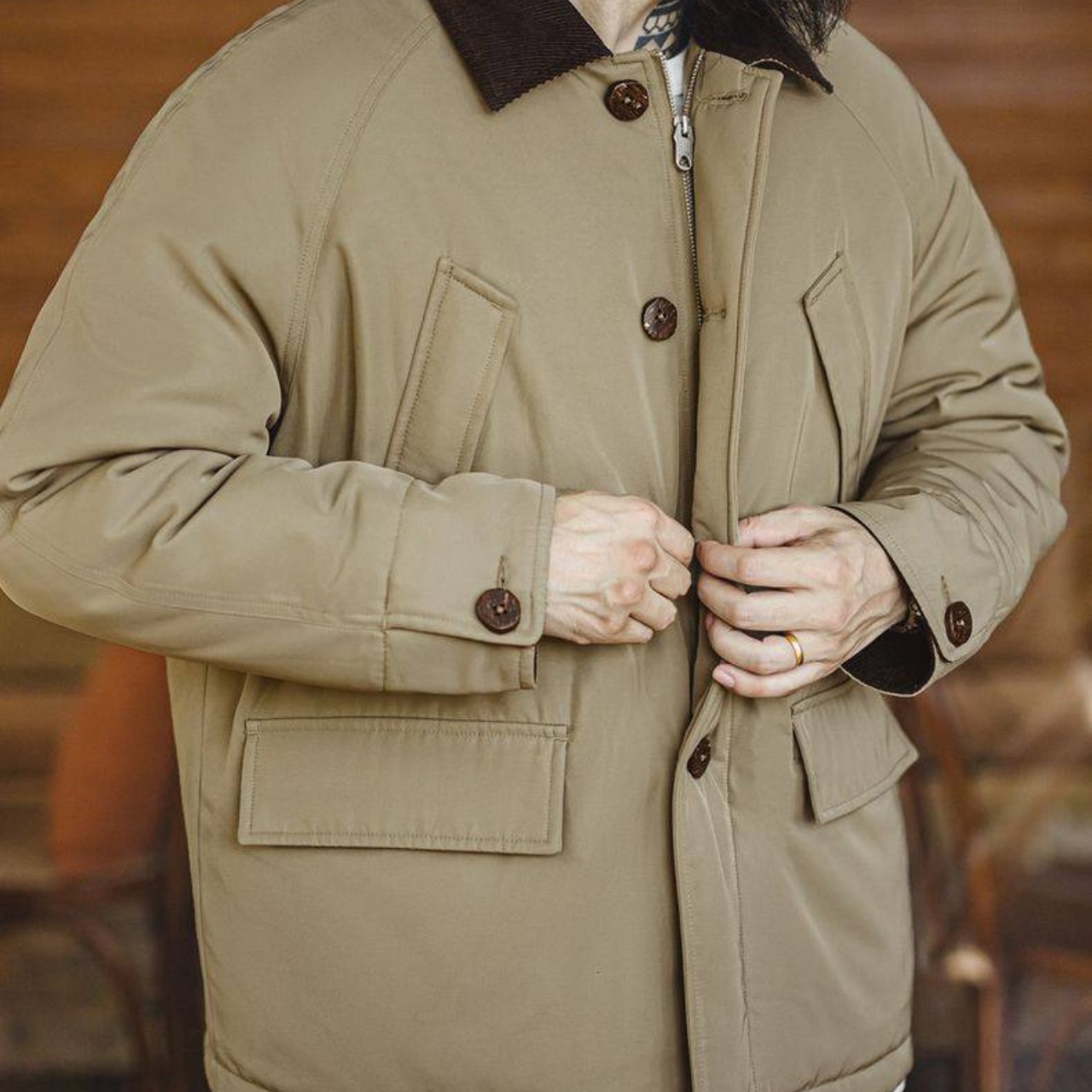 コーデュロイカラー・サファリワークジャケット K5612 - 4