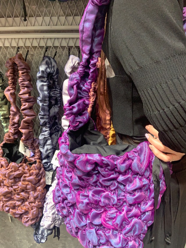 【Kimi】puff bag M purple×green