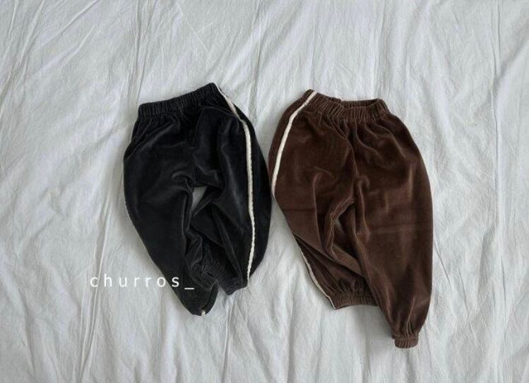【取寄せ】CHURROS チュロス パンツ ボトムス 長ズボン 韓国子供服 こども 男の子 boy ボーイ Unisex ユニセックス 男女兼用 女の子 ガール girl 秋 冬 春 子ども服 韓国 可愛い カワイイ 95cm 105cm 115cm 125cm baby kids ベビー キッズ ブラウン チャコール