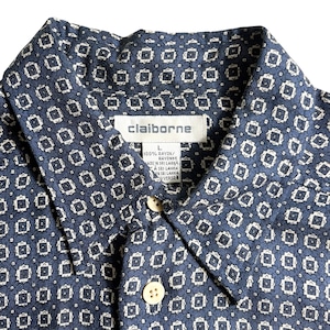 CLAIBORNE small pattern rayon shirt
