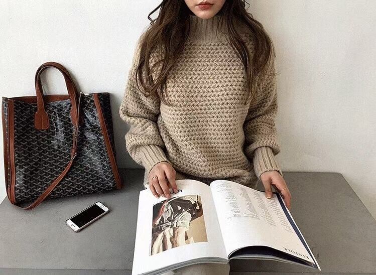 ワッフル編み タートルネックニット  AJ1079-8040