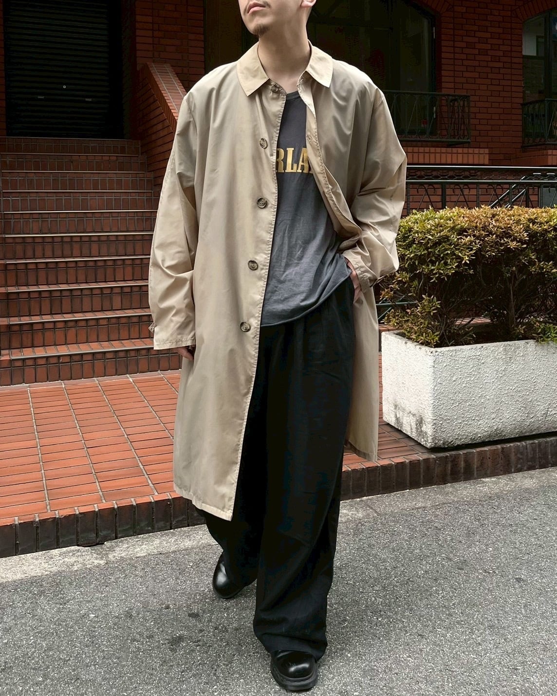 80s Cable Car Clothing Nylon Shell Long Coat | VOLAR