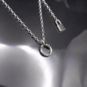 CROWN HORSESHOE w/ BLACK DIAMOND NECKLACE / クラウンホースシューブラックダイヤモンドネックレス