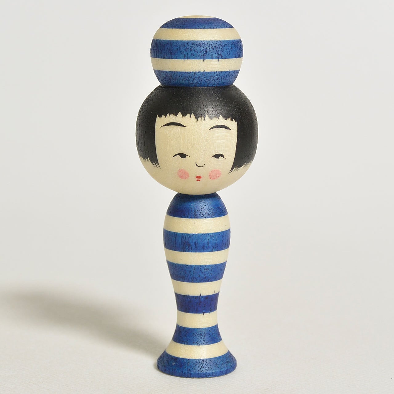 青のこけし（青のシリーズ） 約2寸 約6cm 鈴木明 工人（作並系）#2480