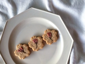 choco sand  oatmeal   cookie 〈 sakura × matcha azuki 〉