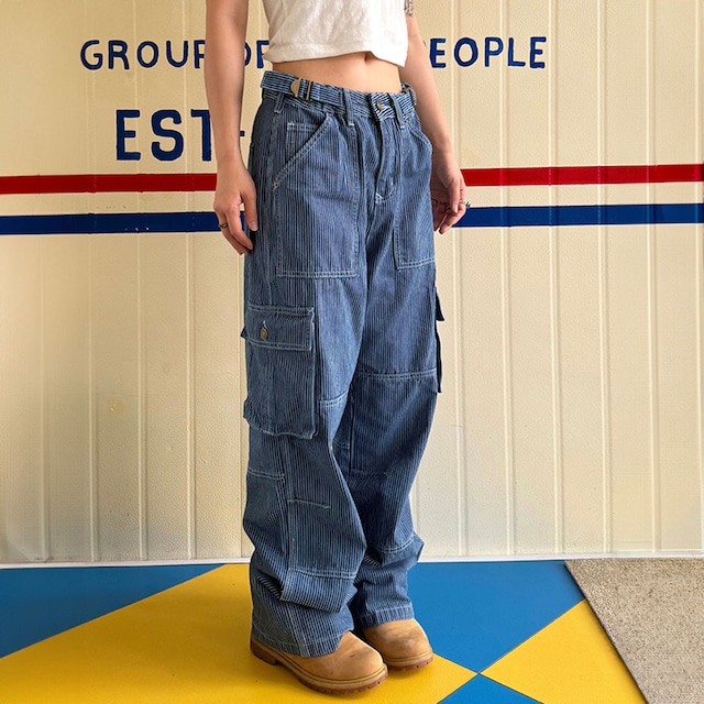 ピンストライプマルチポケットパンツ R00569