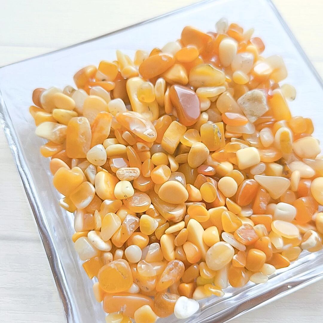 イエローアゲート (30g) 黄瑪瑙 天然石さざれ石 穴無しチップ