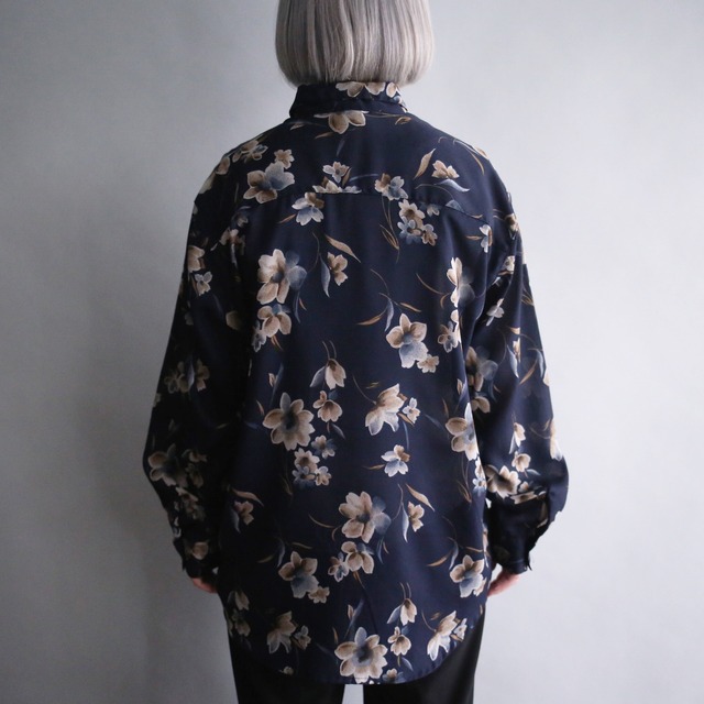 flower art pattern loose shirt