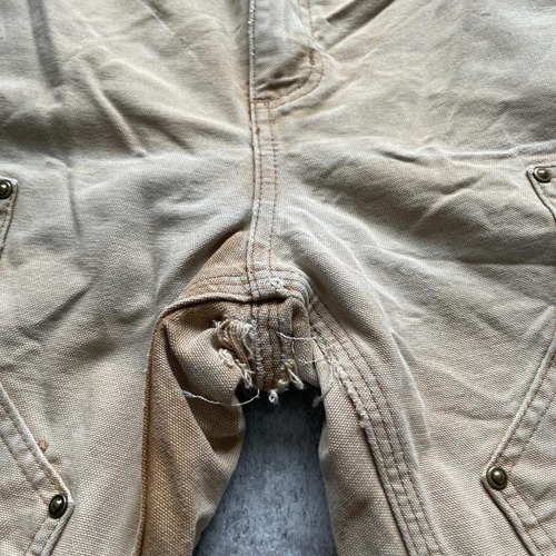メキシコ製 ブラウン ダブルニー Carhartt B136 BRN 36×30 詳細写真7