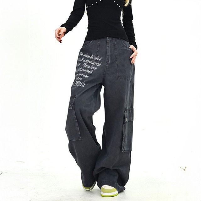 グラフィティロゴカーゴパンツ 2col   R01733