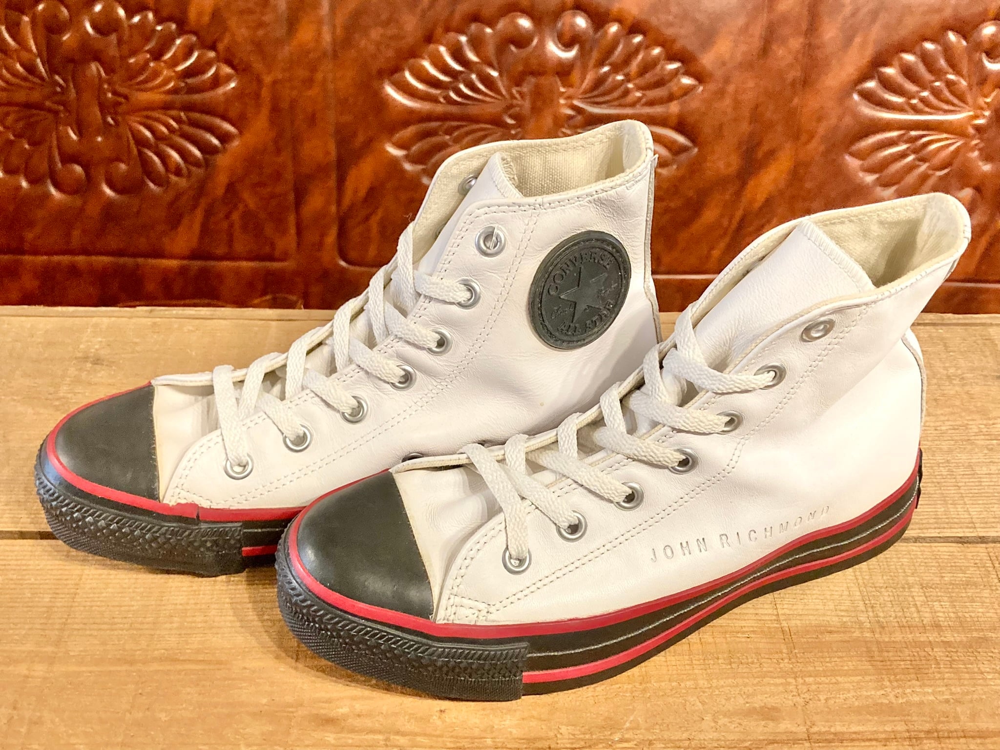 【極美品】コンバース  converse ハイカット レザー 24cm 白