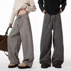Unisex Casual High-Waist Striped Leg Pants (NC407)