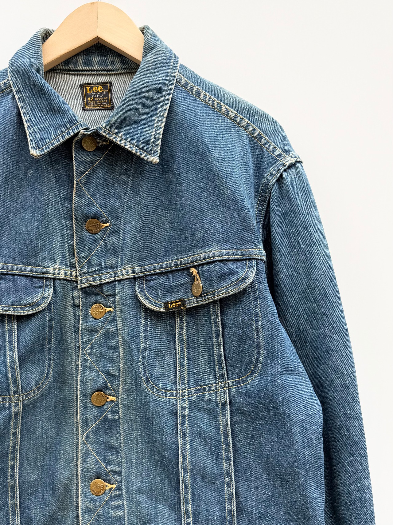 70s Lee "101-J" DENIM JACKET MADE IN USA Size 42-REGULAR