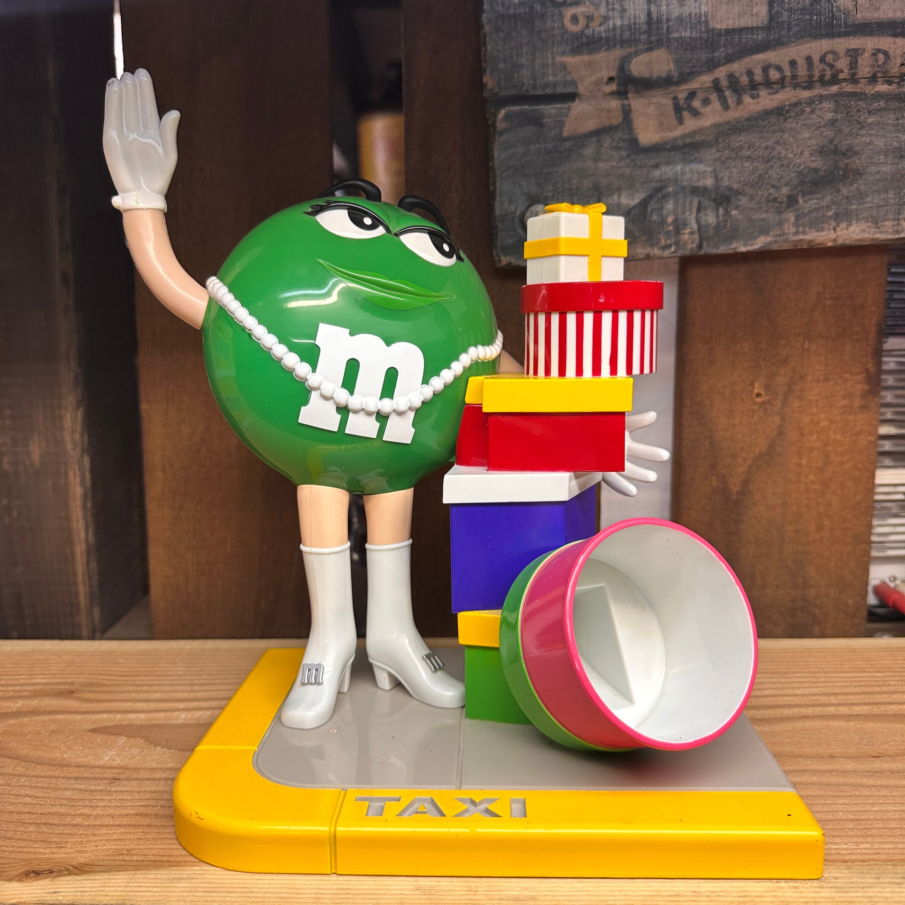 1990s m&m's チョコレートディスペンサー グリーン タクシー＆ギフト