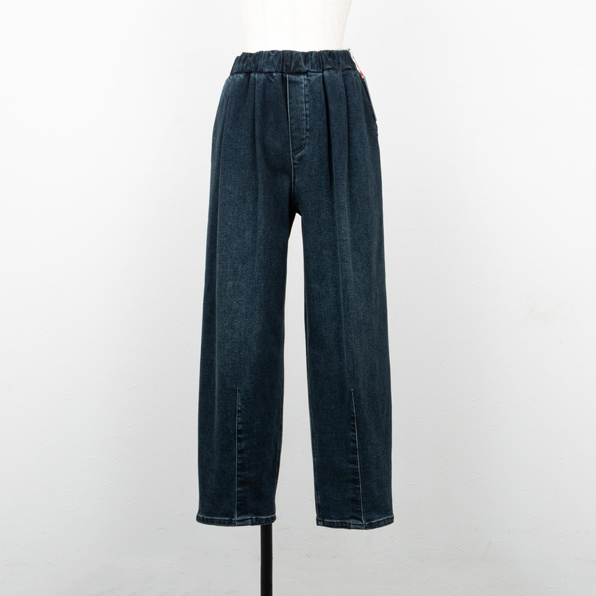 PASSIONE／パシオーネ】裏毛イージーカーブデニムパンツ（ネイビー