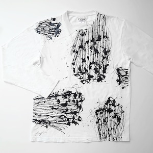 F’s line【 藤井清秀  Tシャツアート／長袖】ENOKI M　ブラック　M-1