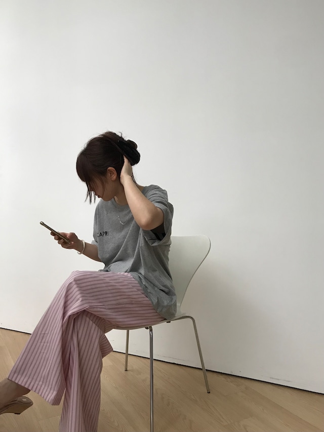 (予約) taffeta / Cool stripe pants 2color