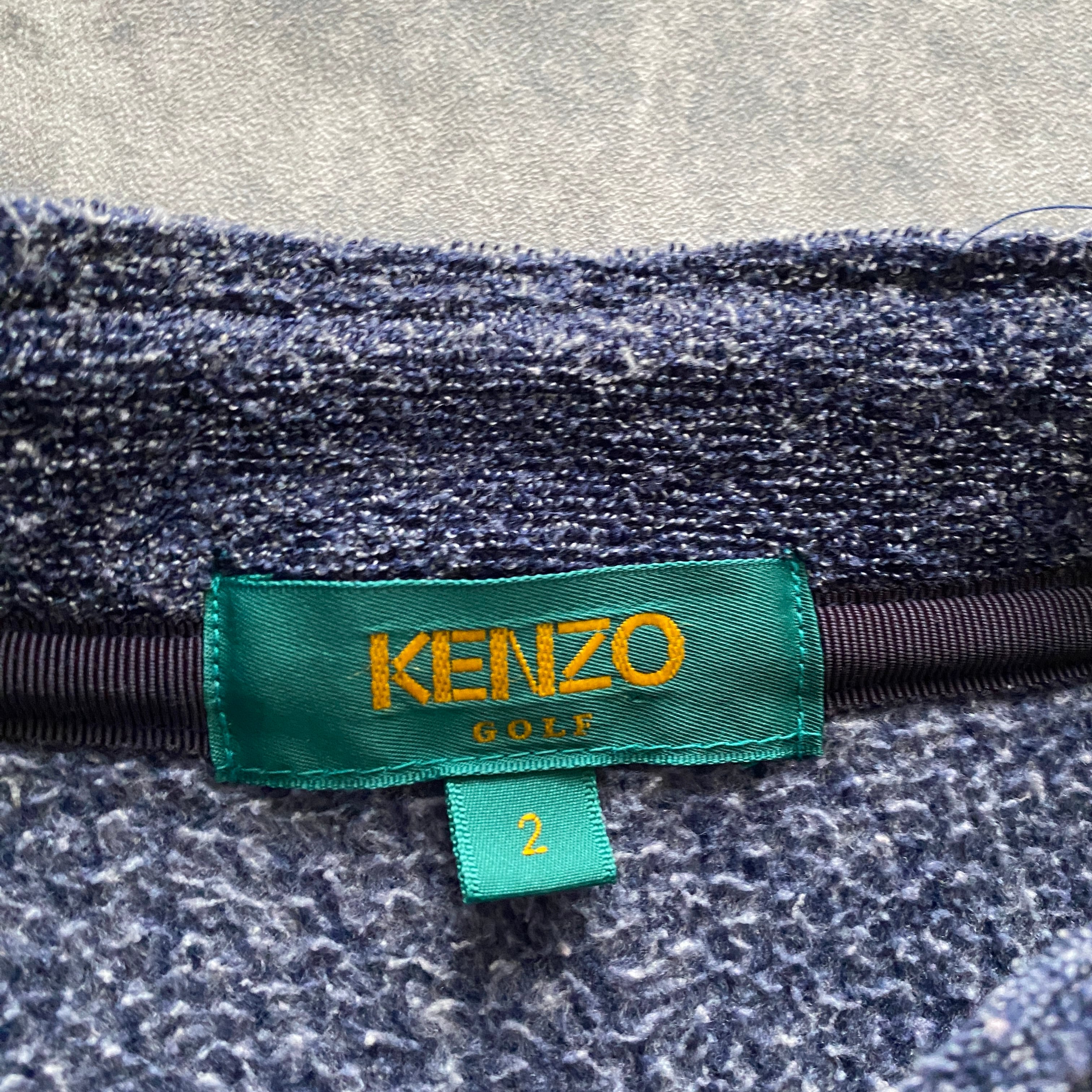 90s KENZO スウェット トレーナー 刺繍ロゴ ブラック/V273