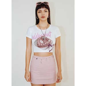 [ODDONEOUT] Sweet Cake crop T-shirts_White 正規品 韓国ブランド 韓国ファッション 韓国代行 韓国通販 クロップTシャツ