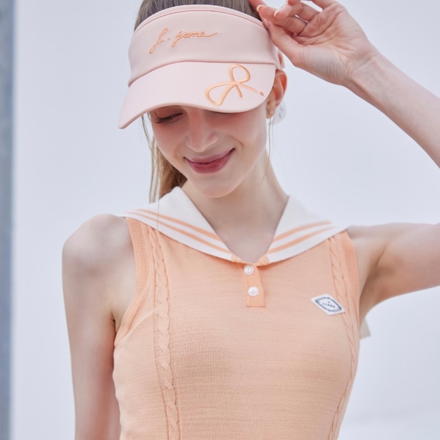 Logo Ribbon Suncap（Peach）