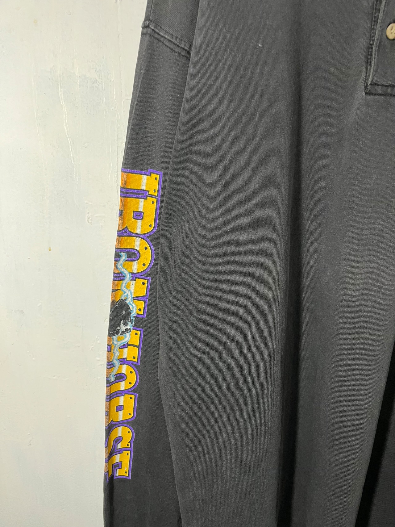 00's GILDAN Henry Neck L/S T-Shirt【L】