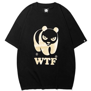 SALE 【HIPANDA ハイパンダ】メンズ WTF ゴールドプリント Tシャツ MEN'S WTF GOLD PRINT SHORT SLEEVED T-SHIRT / WHITE・BLACK