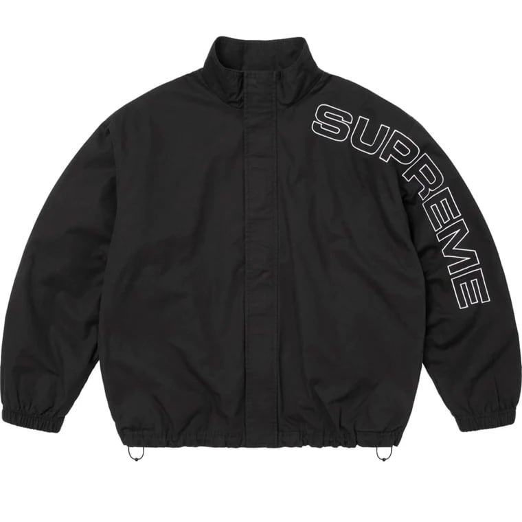 SUPREME 未使用　Spellout Embroidered Jacket SUPREME SPELLOUT EMBROIDERED RIPSTOP TRACK JACKET-BLACK | kmoji