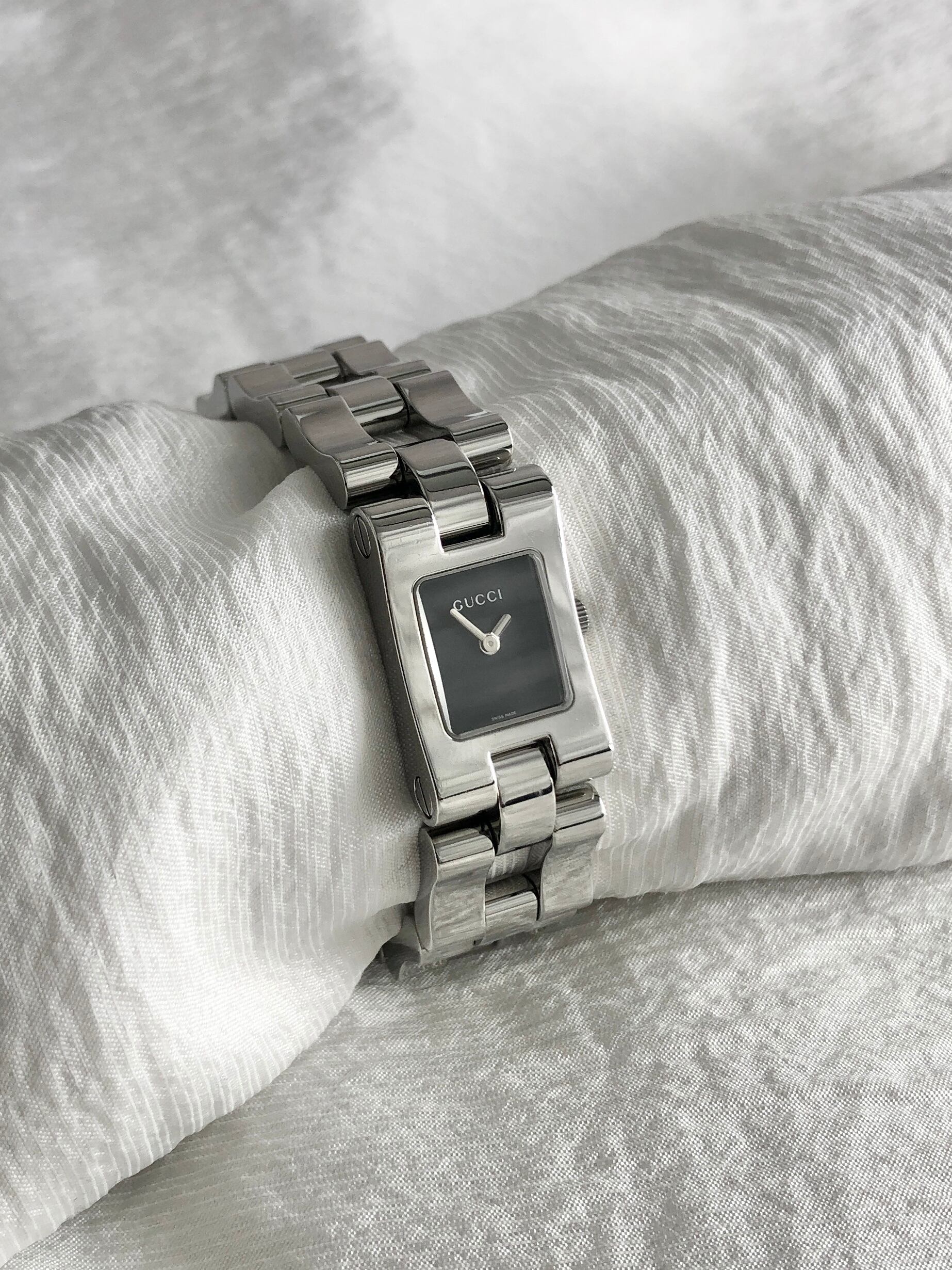 GUCCI グッチ 腕時計 シルバー スクエア ステンレススチール 2305L クウォーツ vintage ヴィンテージ オールド dgacdy