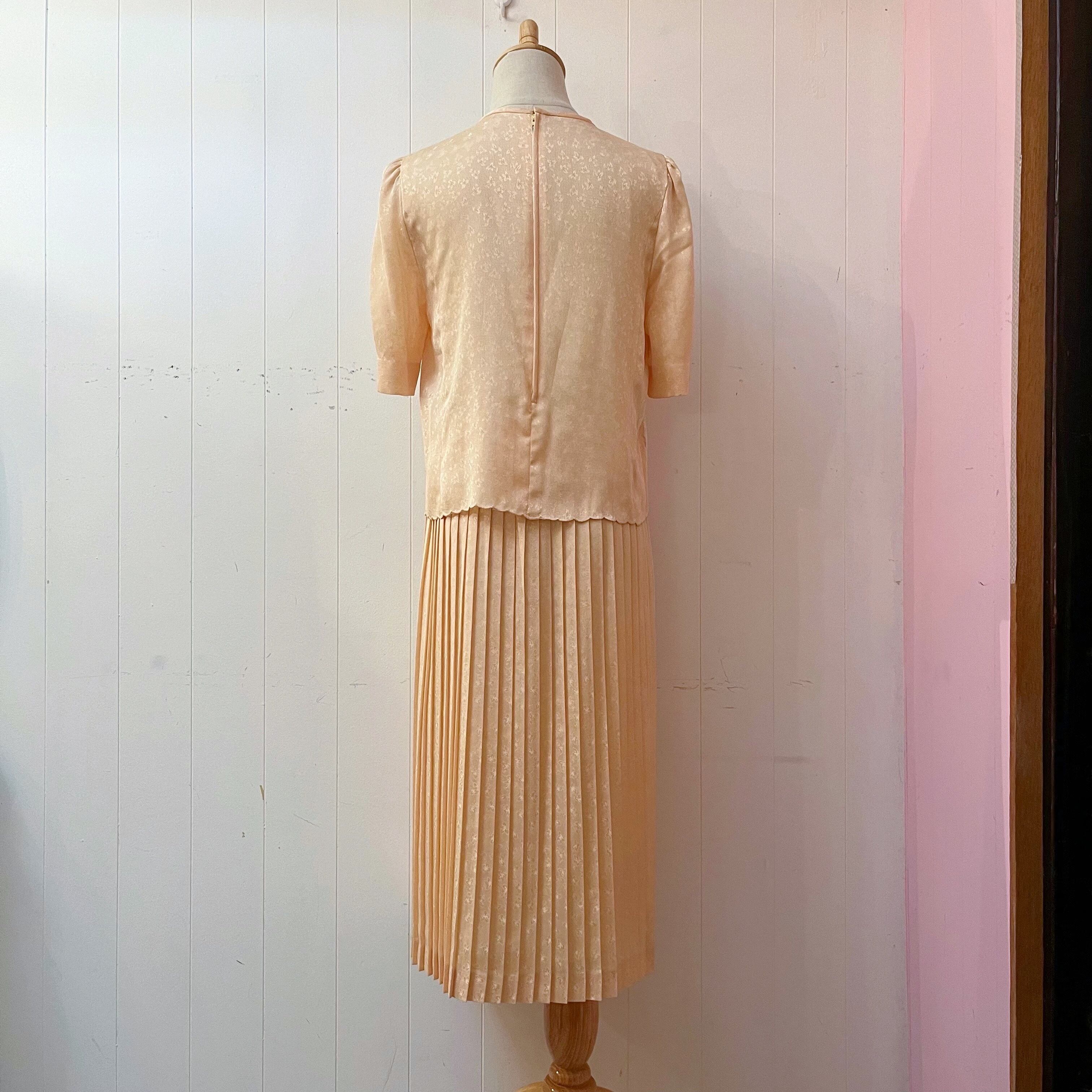 cream orange flower separate one-piece