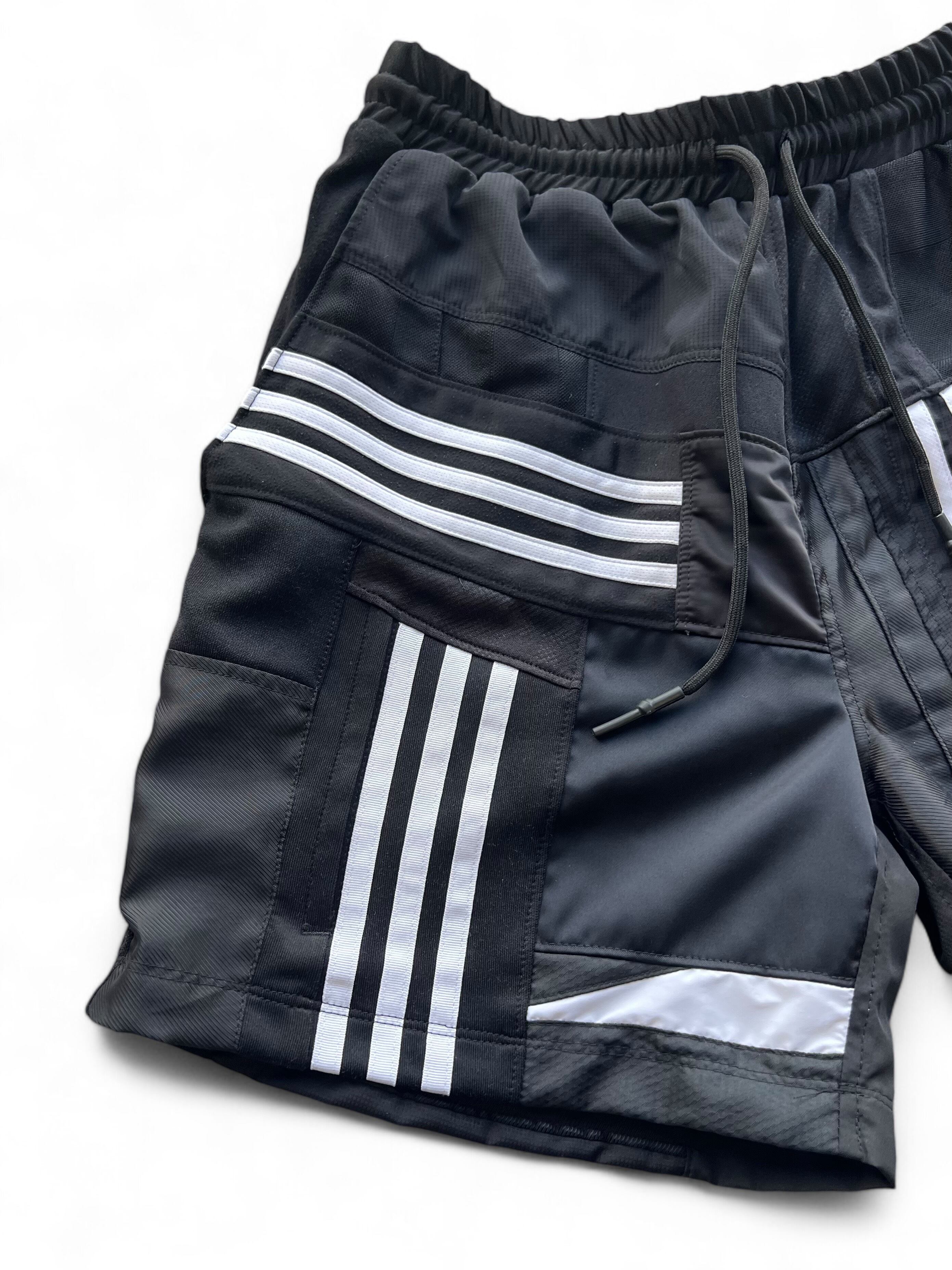 KOH ISHIGURO Upcycled Crazy Patchwork Short Pants -BLACK- Mens