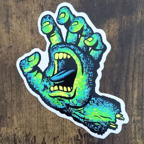 【ST-830】Santa Cruz Skateboards sticker サンタクルーズ スケートボード ステッカー Street Creep Screaming Hand