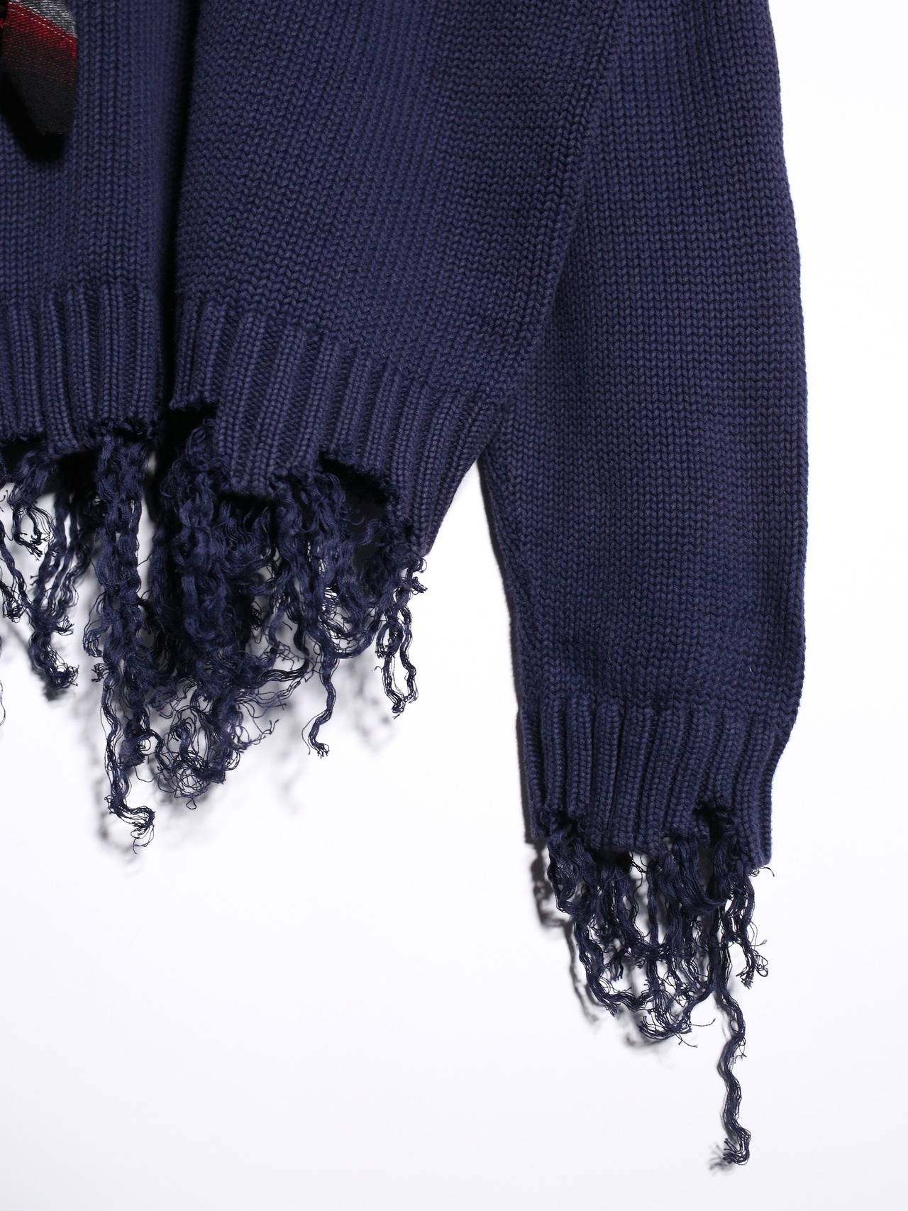 REMAKE / boro and ribbon custom cotton knit - 20