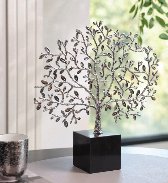 Tree of Life silver object カバラ生命の樹シルバー大理石オブジェ