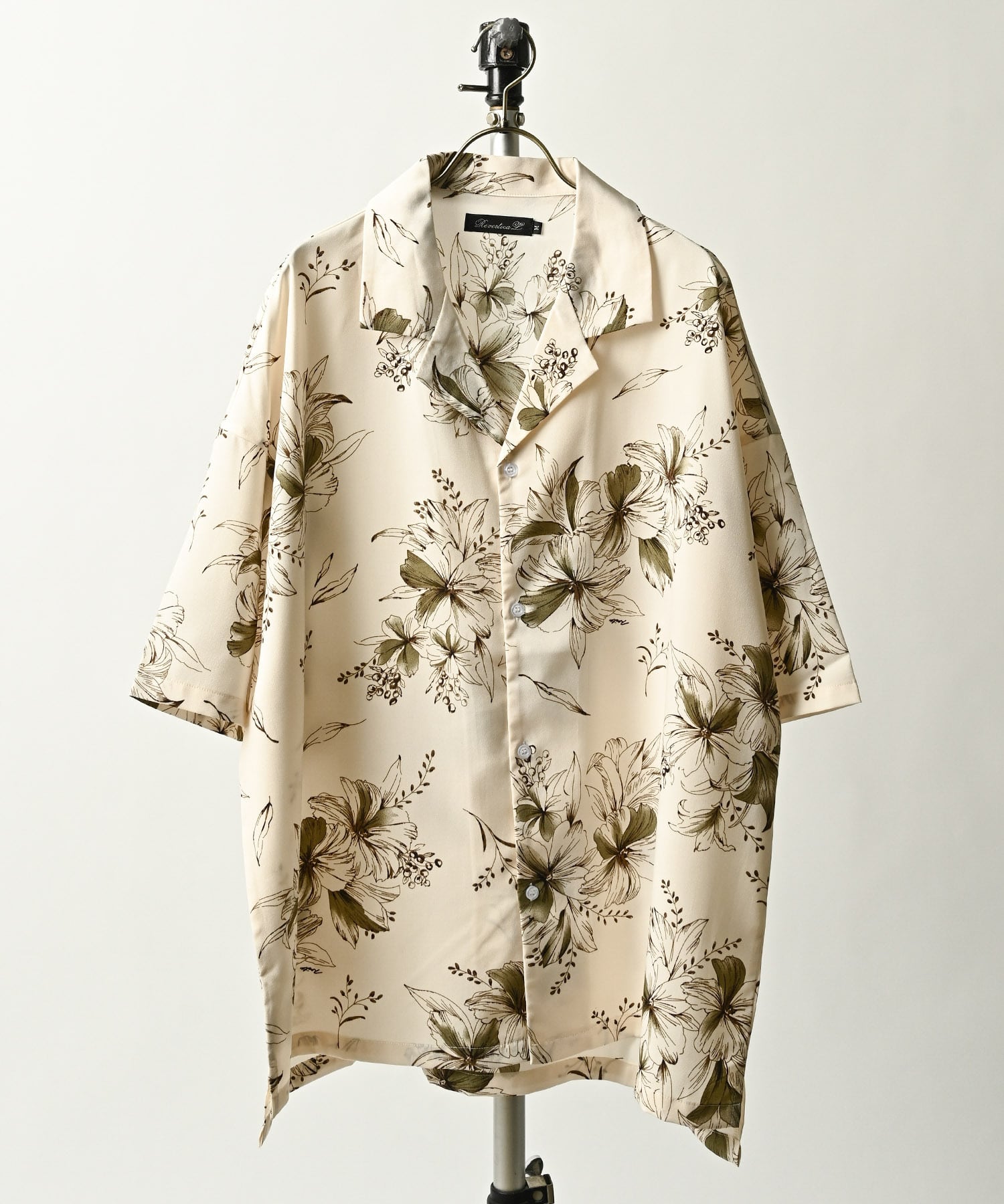 Revertical All-over print big silhouette open collar shirt (5) RV8960