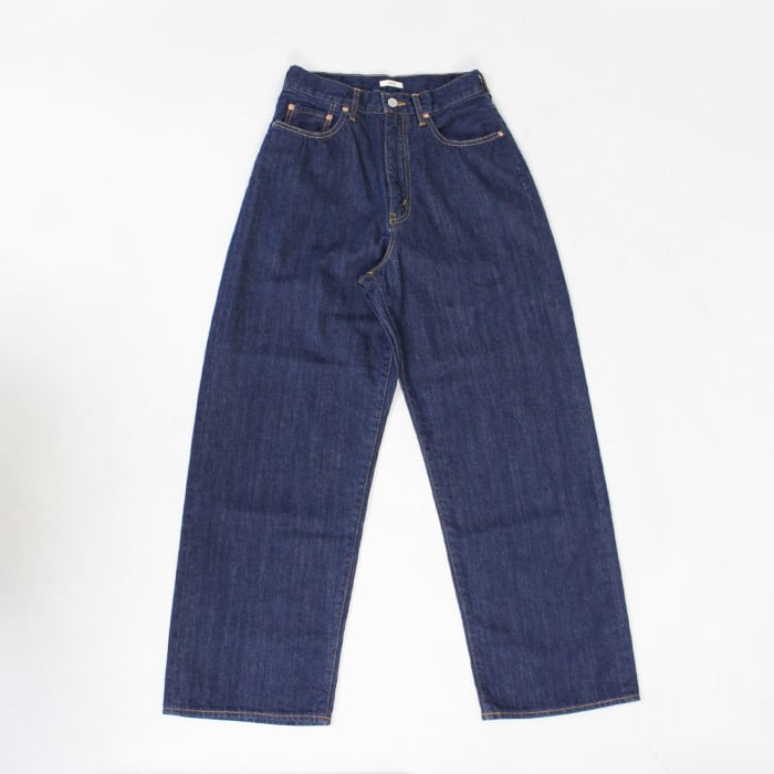 awasa アワサ selvage light oz denim 5 pocket wide pants aws5-pt005