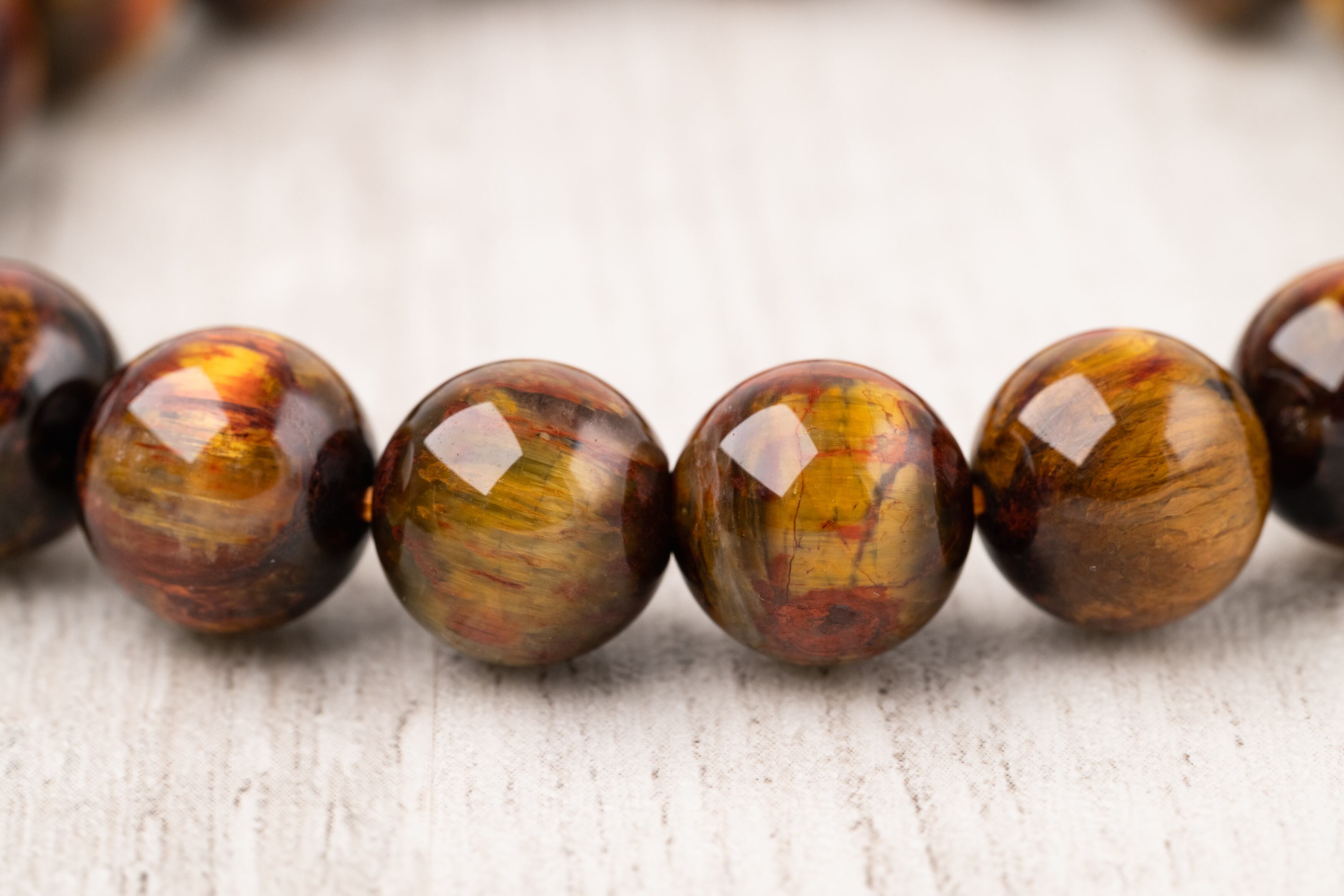 ◇一点物◇ ゴールデンレッドピーターサイト ブレスレット 10.5mm